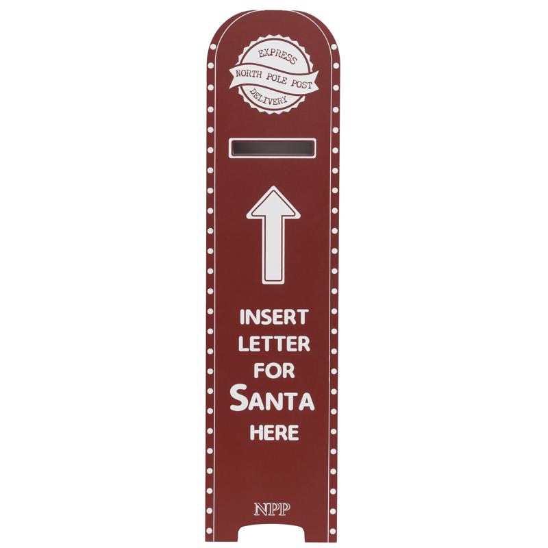 9106286 40 in. Red & White Mailbox Letter Porch Sign