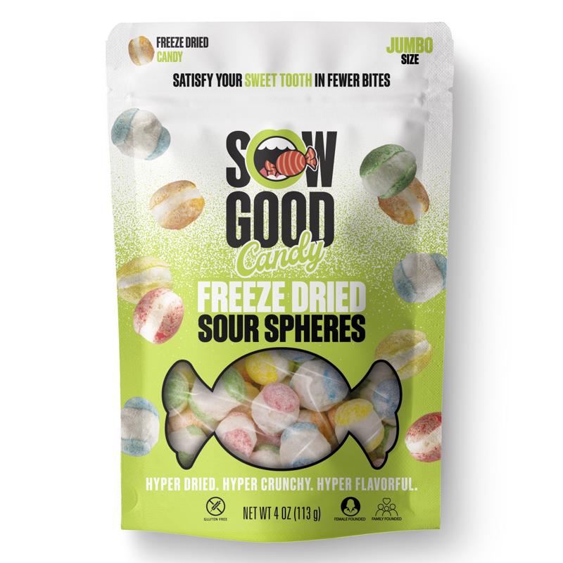 9107623 4 oz  Freeze Dried Sour Spheres Candy Bite