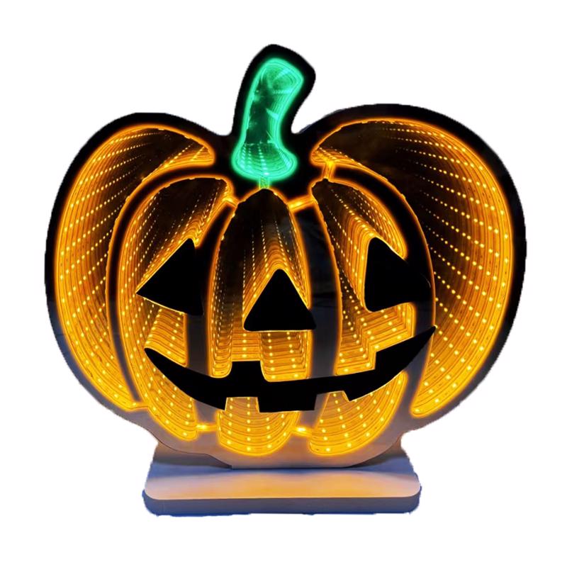 9106318 12 in. Orange LED Prelit Pumpkin Halloween Decoration - 192 Count