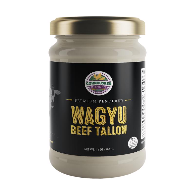 Picture of Cornhusker Kitchen 8125570 14 oz Wagyu Beef Tallow Cooking Fat Jar