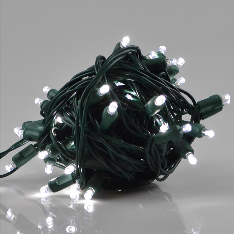 9107872 25 ft.  LED Grand Mini Pure White 50 ct String Christmas Lights - - 50 Count