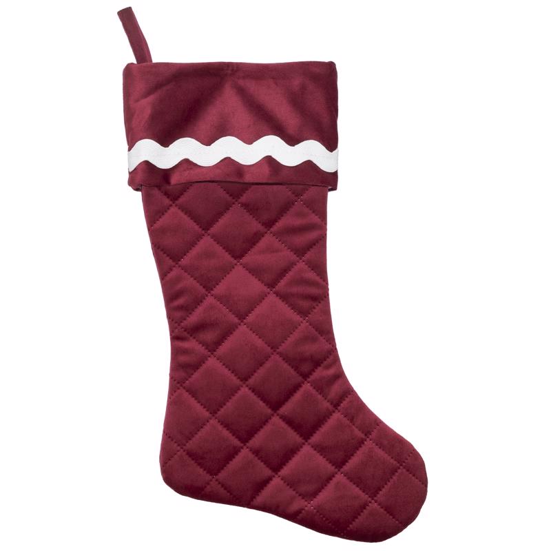 9106293 20 in. Red & White Christmas Stocking