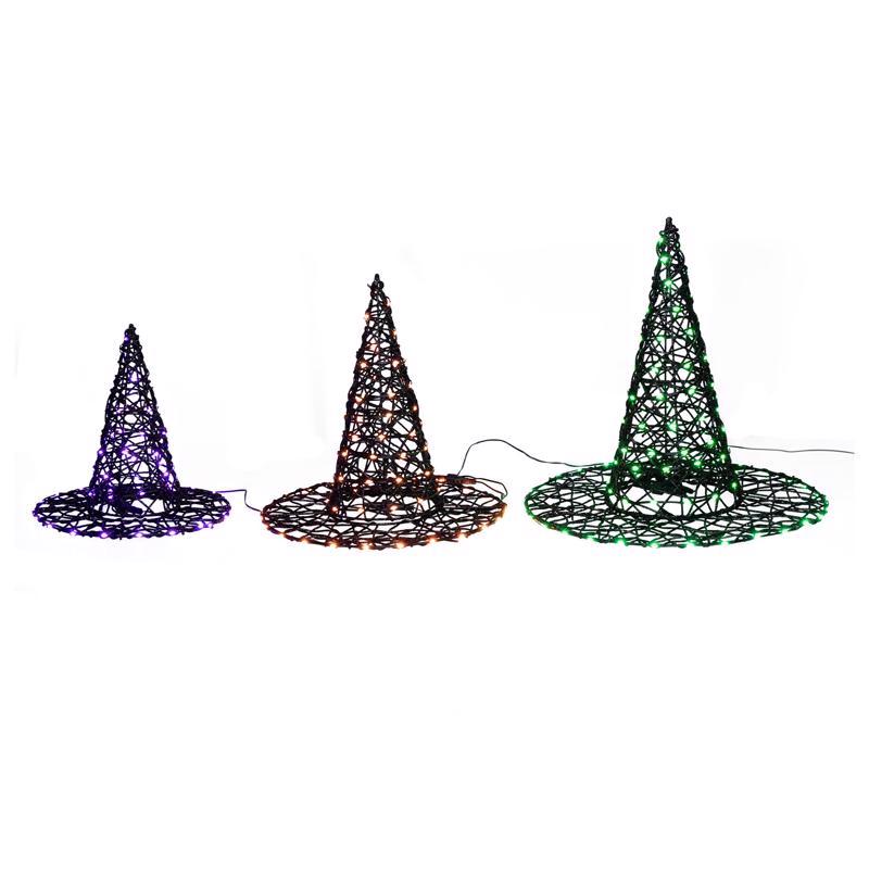 9106922 LED Witch Hat Halloween Decoration