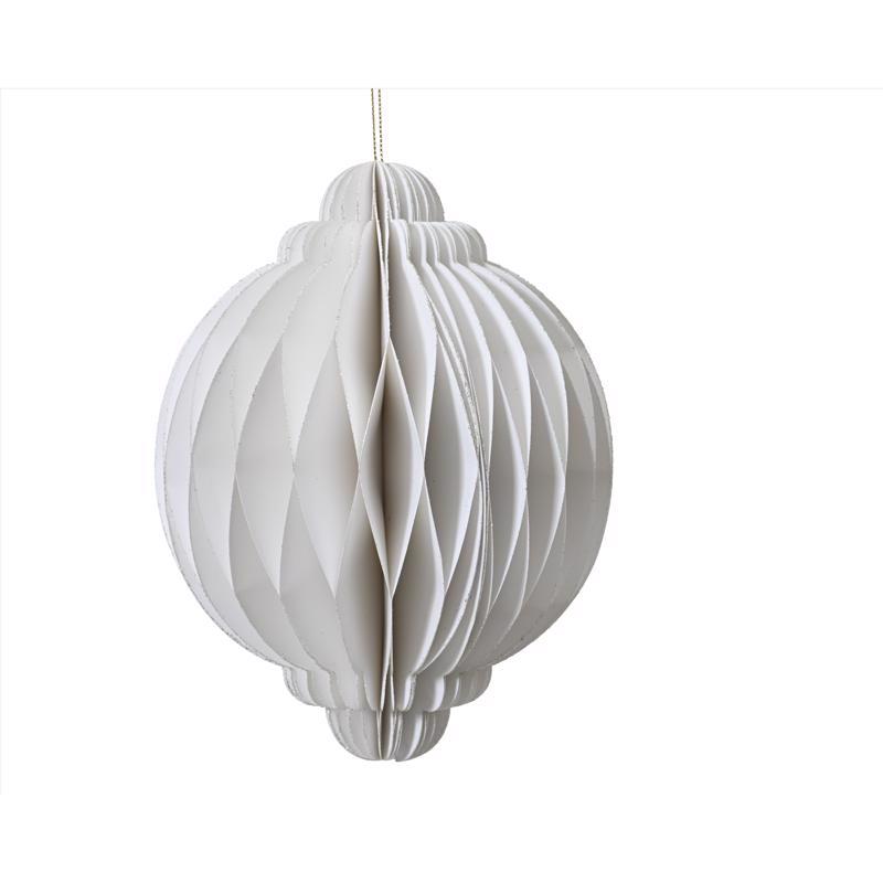 9106368 6 in. White Onion Christmas Ornament