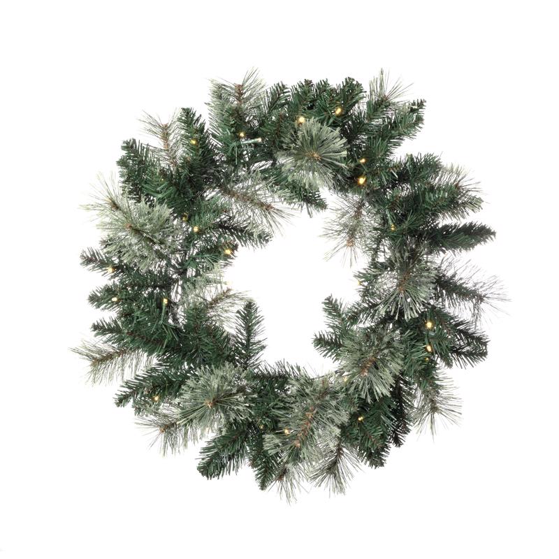 9106906 LED Prelit Multi Color & Warm White Mixed Pine Wreath