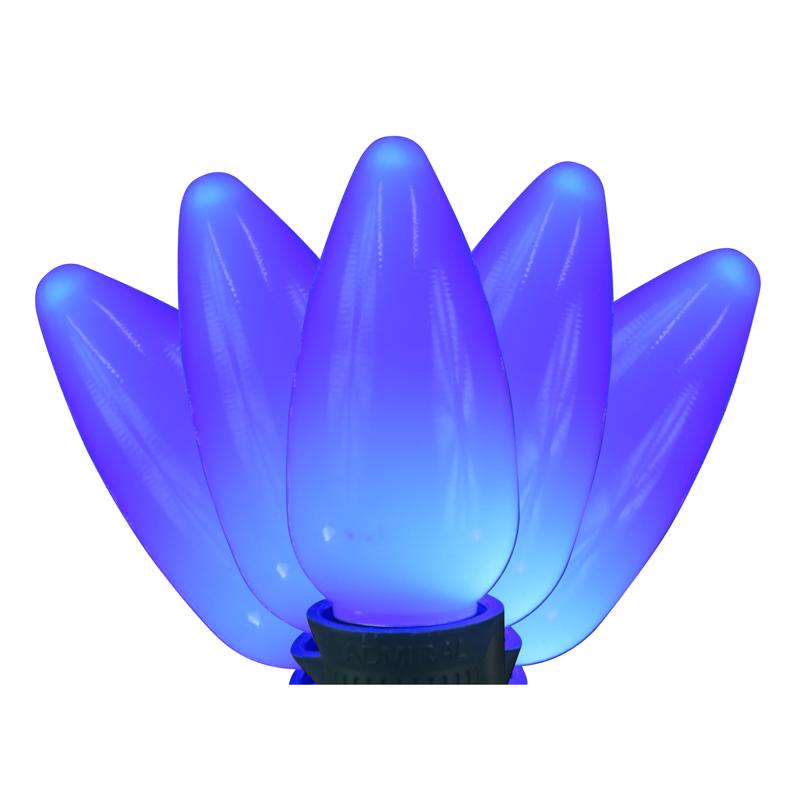 9107056 LED PS C9 Christmas Light Bulbs, Blue - 25 Count