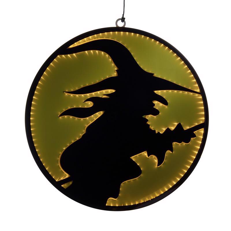 9107494 32 in.  Orange LED Infinity Witch Hanging Decor