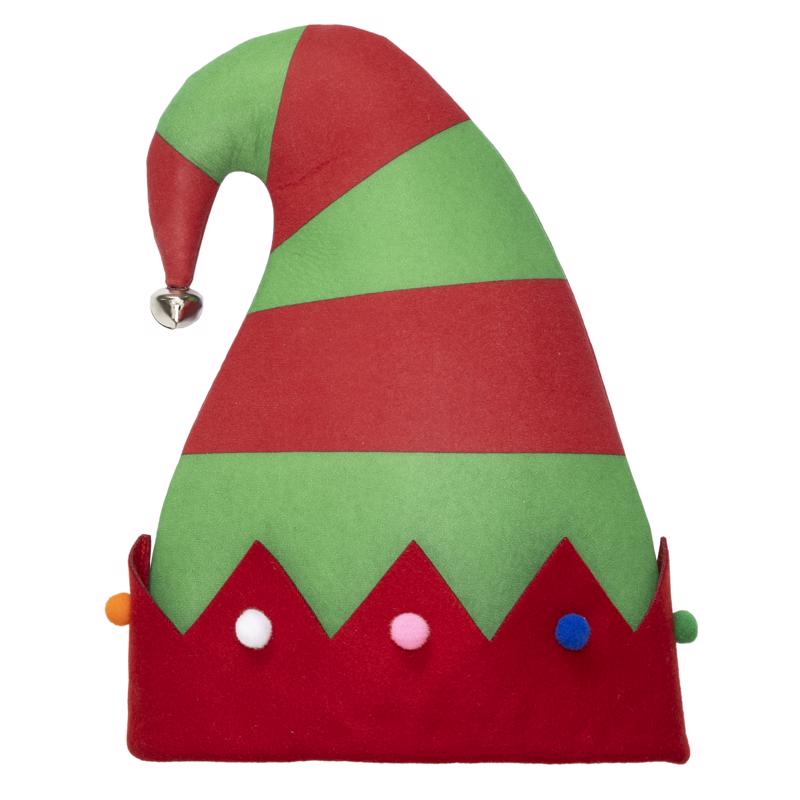 9106138 16 in. Multi Color Elf Santa Hat - Pack of 6
