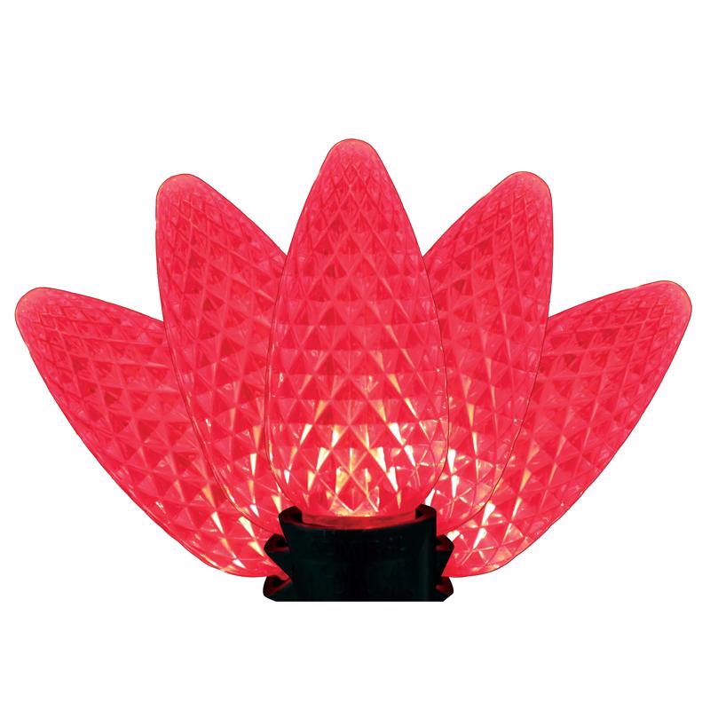 9107052 LED PS C9 Red Christmas Light Bulbs - 25 Count