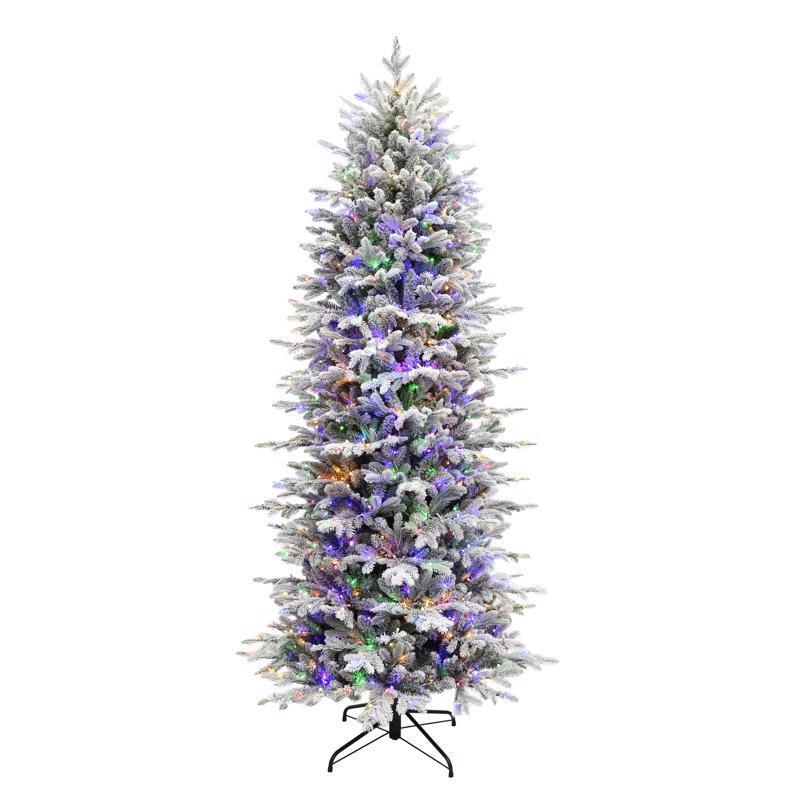9106942 7.5 ft. Slim LED Emerald Pine Color Changing Christmas Tree - 1250 Count