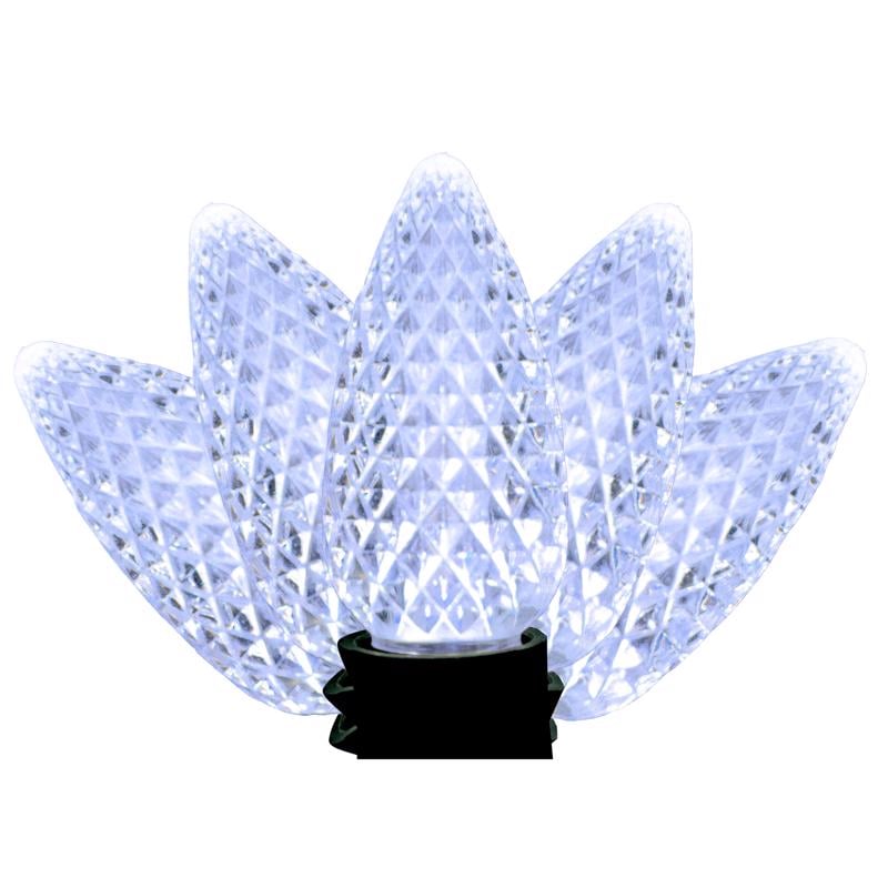 Holiday Bright Lights LED PS C9 Cool White 25 ct Christmas Light Bulbs