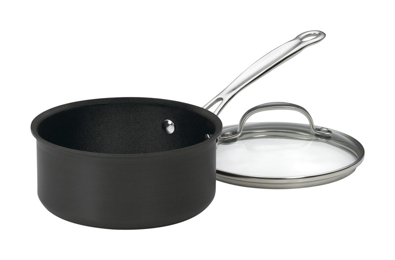 Picture of Cuisinart 6242432 1.5 qt. Chefs Classic Stainless Steel Sauce Pan with Lid, Black