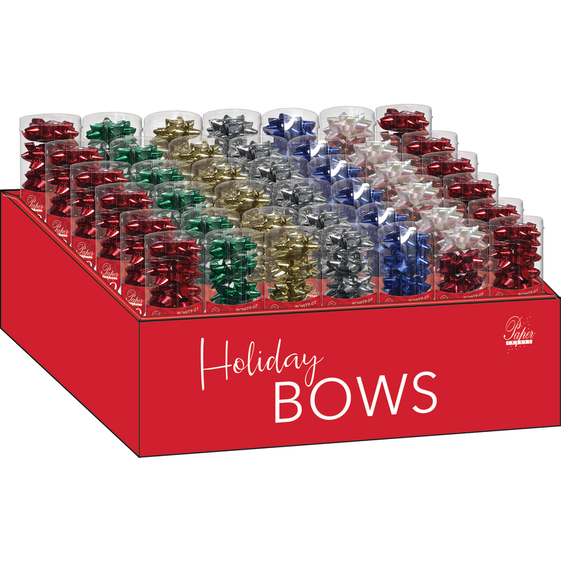 9055761 Assorted Color Traditional Bows - Pack of 42