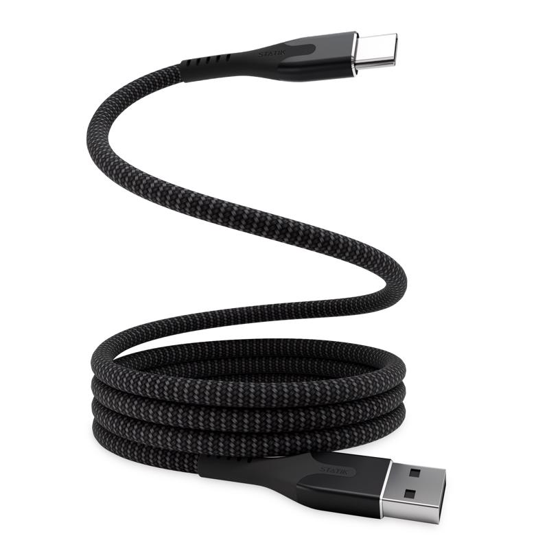 3017764 3.3 ft. Magstack USB-A to USB-C Cable, Black - Pack of 6