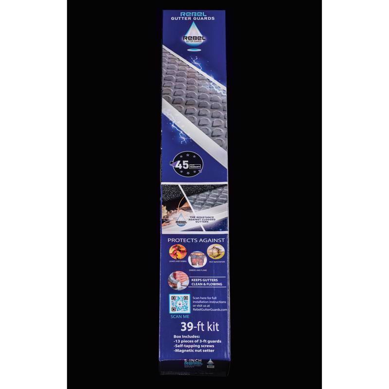 5049671 5 in. x 39 ft. Guards Gray Aluminum Gutter Guard