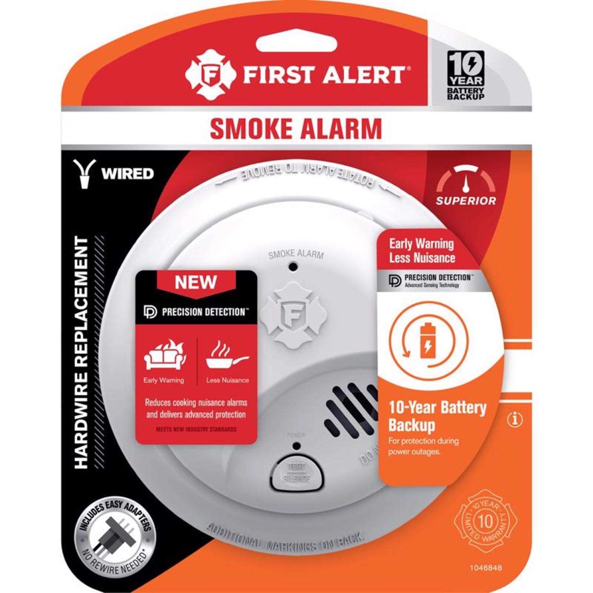 5050072 First Alert Interconnect Hard-Wired with Battery Back-Up Ionization Smoke Detector