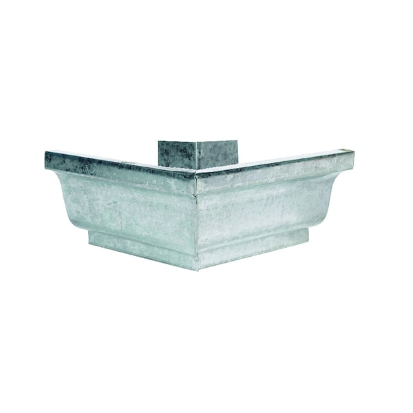 58033 5 x 7.25 x 5 in. Metallic Galvanized Steel Gutter K Outside Miter