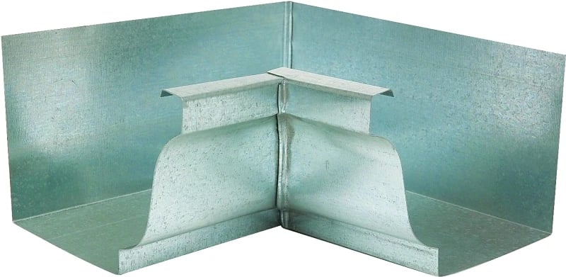 58031 5 in. Mill Finish Galvanized Steel Gutter Inside Mitre