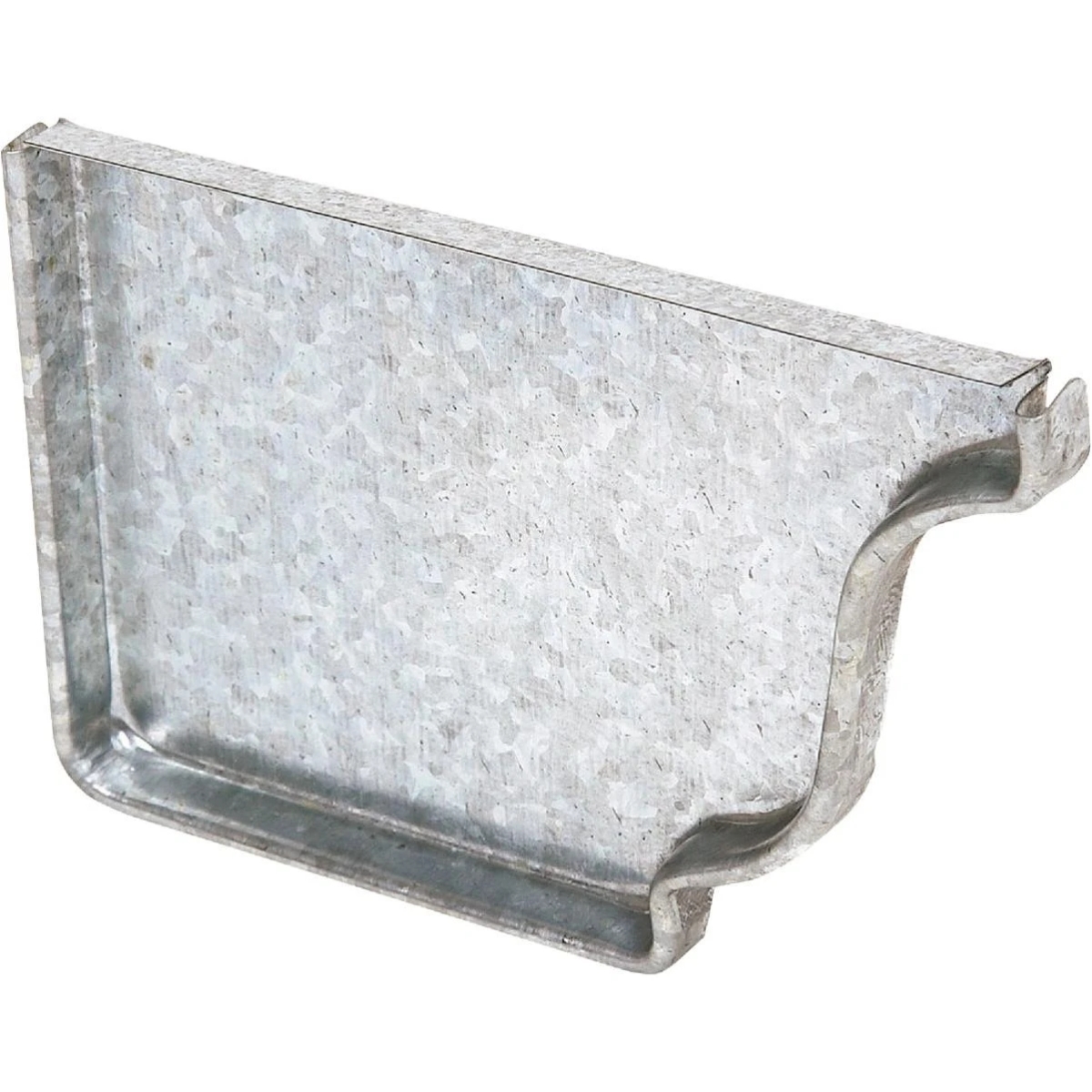 58038 4 in. Galvanized K-Style Right Gutter End Cap