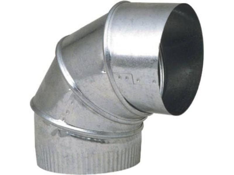4487005 6 in. Dia. Adjustable 90 Deg Galvanized Steel Elbow Exhaust