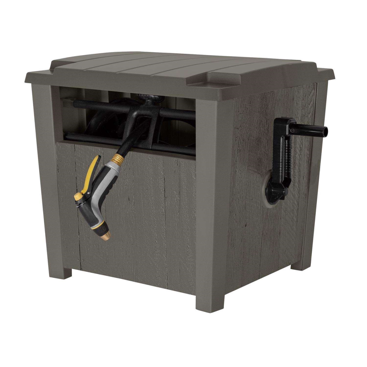7029957 175 ft. Slide Trak Brown Retractable Free Standing Hideaway Hose Reel