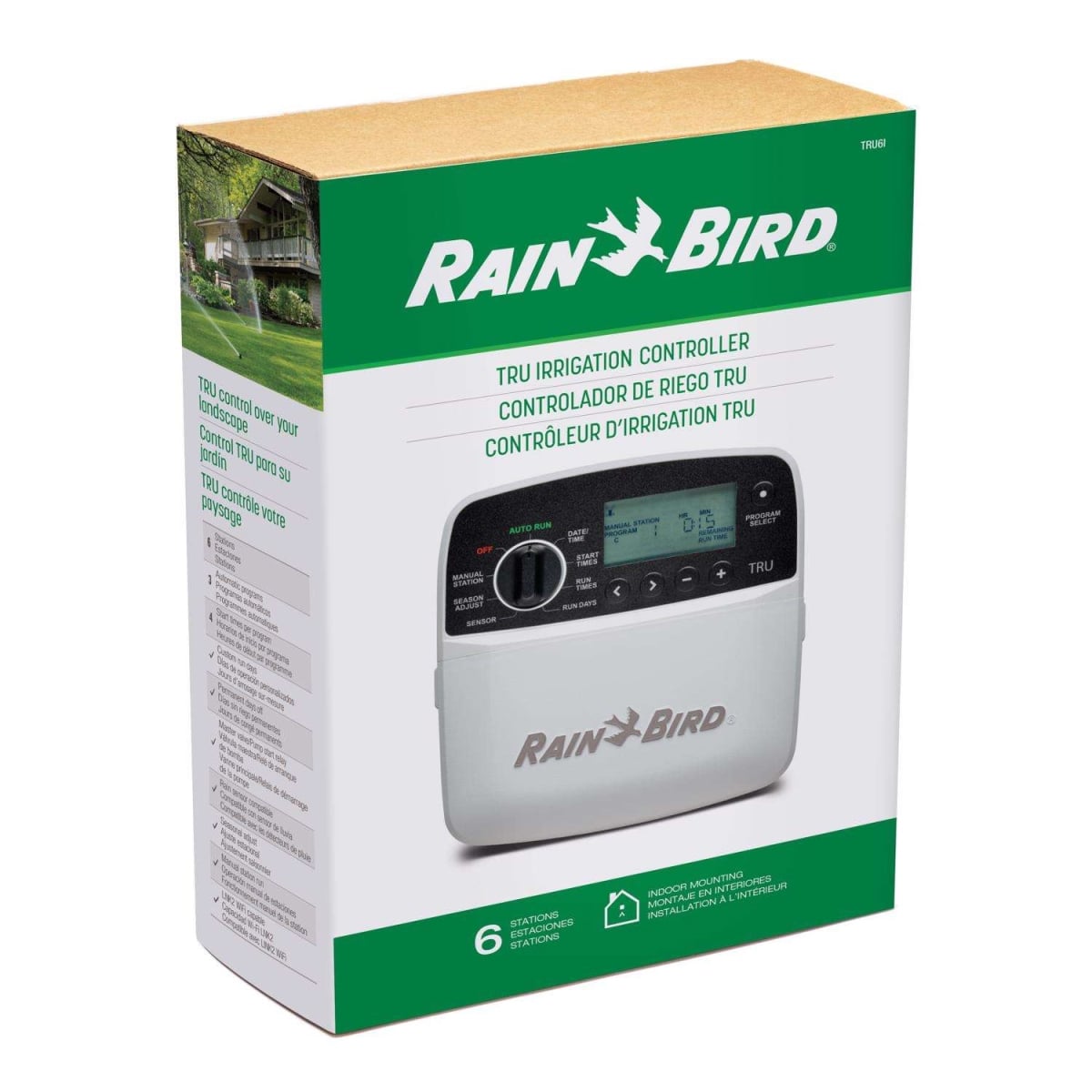 7037824 120V Programmable 6 Zone Indoor Sprinkler Timer, White