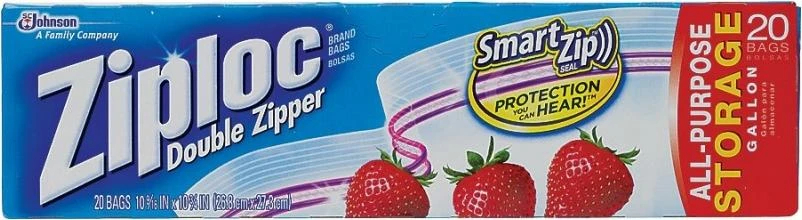 Picture of Johnson SC & Sons 6086216 00350 Series Zipper Closure Storage Bag - Pack of 22