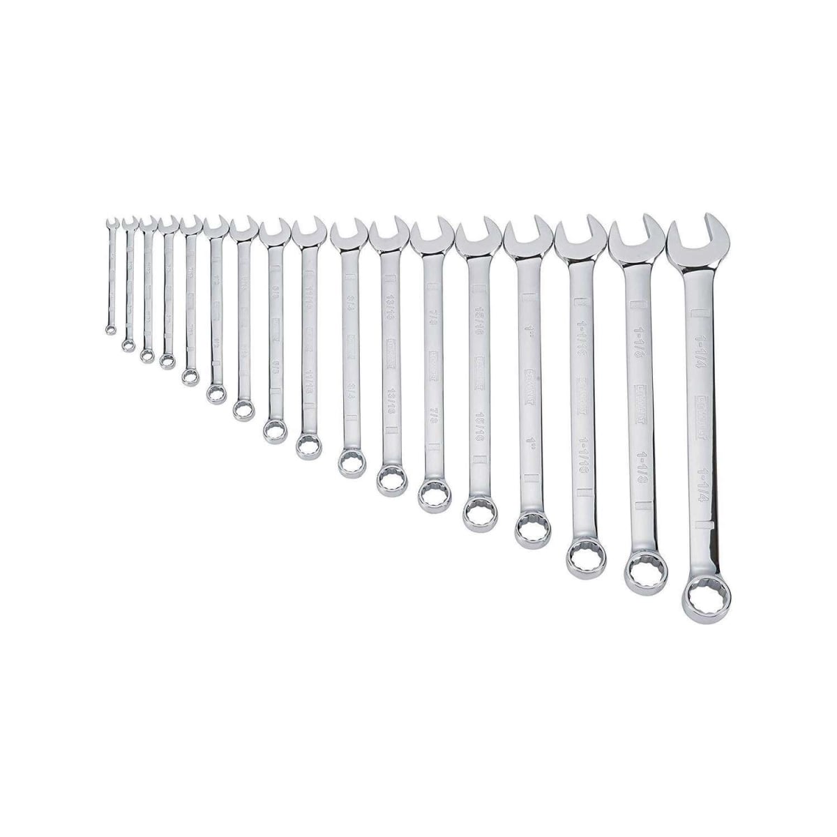 DEWALT Full Polish Combination Wrench Set, 17 Pieces - DWMT19234