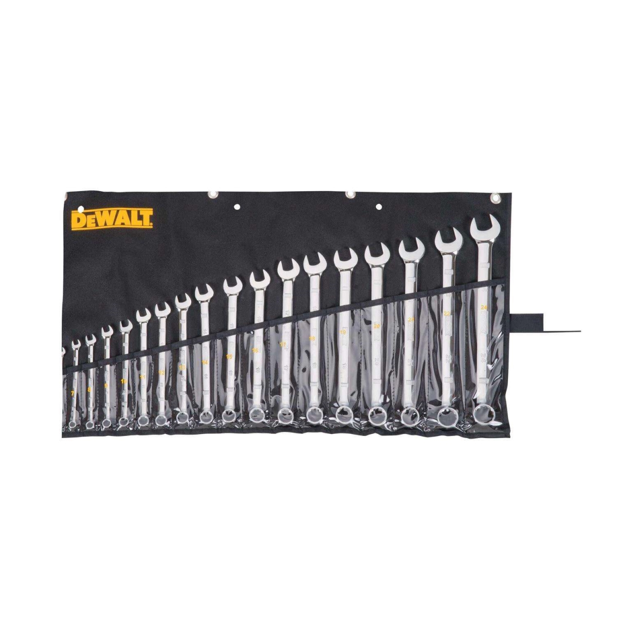 2040780 DeWalt Silver Metric Combination Wrench Set - 18 Piece