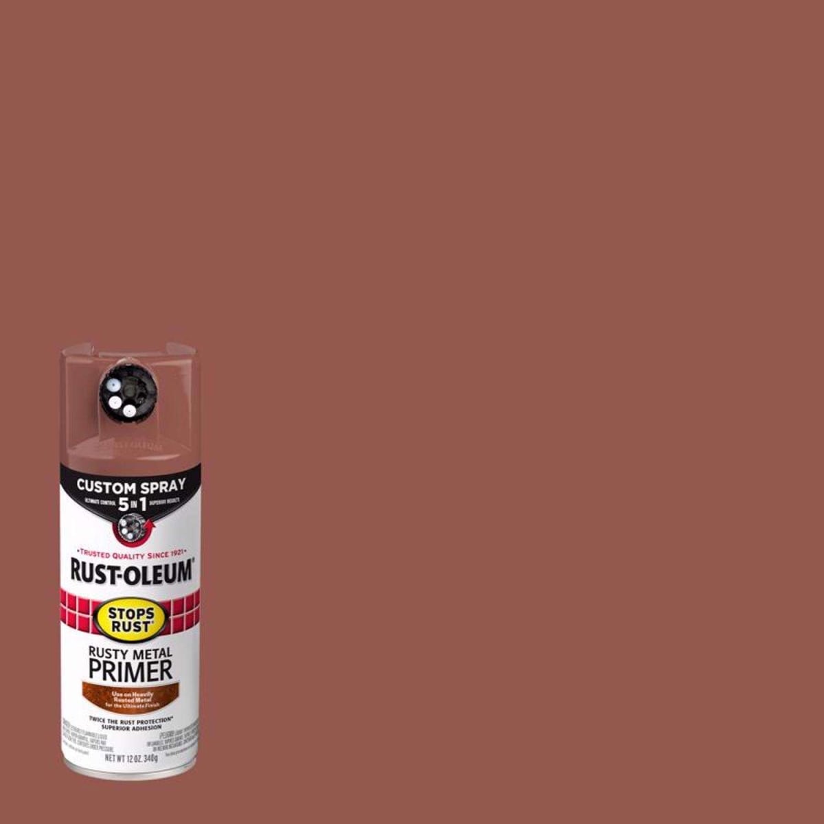 1037821 12 oz Stops Rust Flat Brown Primer Spray