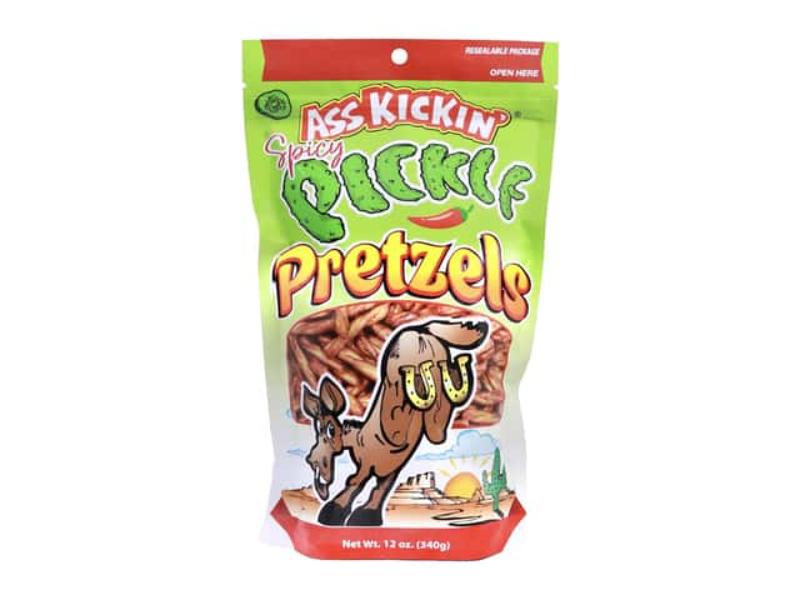 Ass Kickin' Spicy Pickle Pretzels 12 oz Bagged