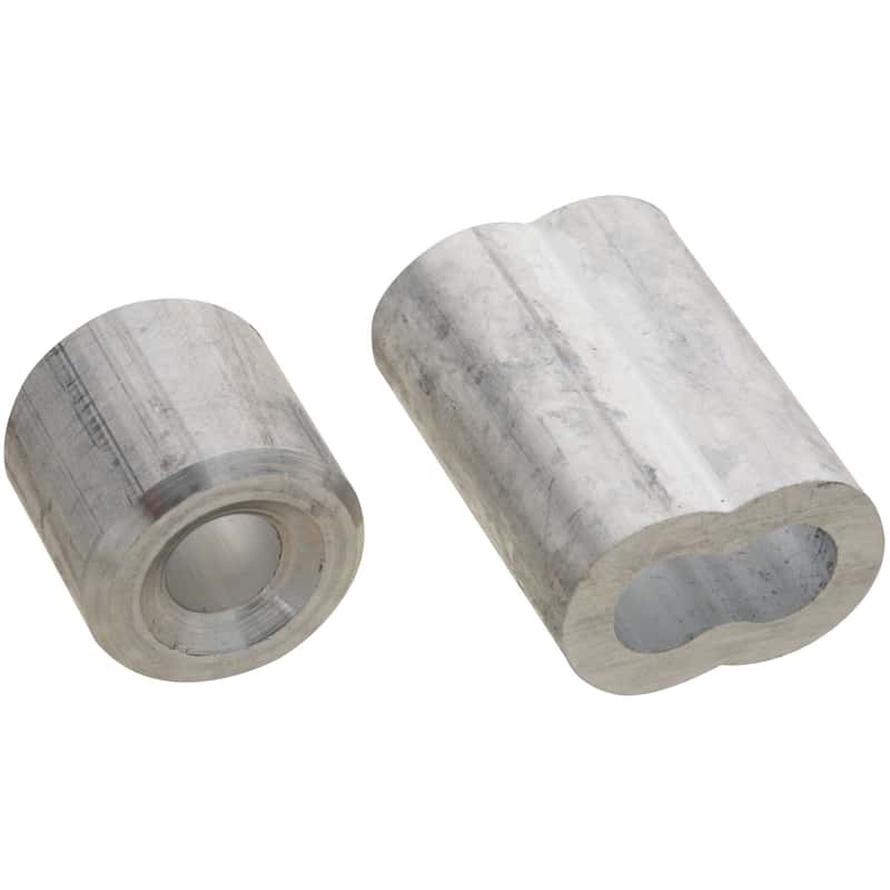 5002413 0.25 in. Silver Hardware Aluminum Cable Ferrules & Stops