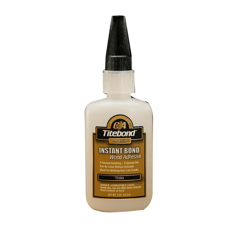 1639202 2 oz Clear Titebond Instant Bond Translucent Wood Thin Adhesive