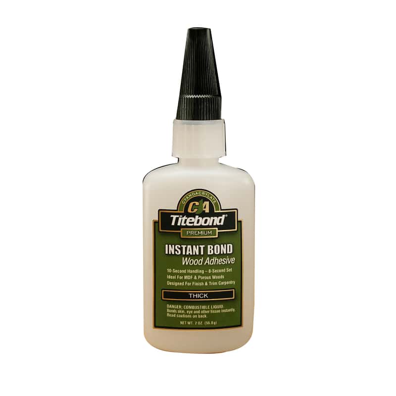 1639228 2 oz Clear Titebond Instant Bond Translucent Wood Thick Adhesive