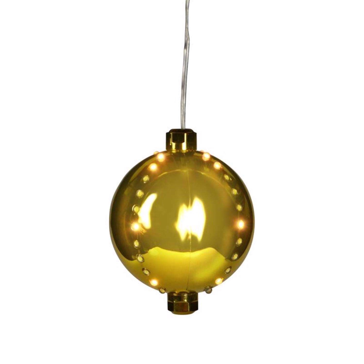 9106900 4 in. Celebrations LED Gold Snow Fall Ornament Hanging Decor