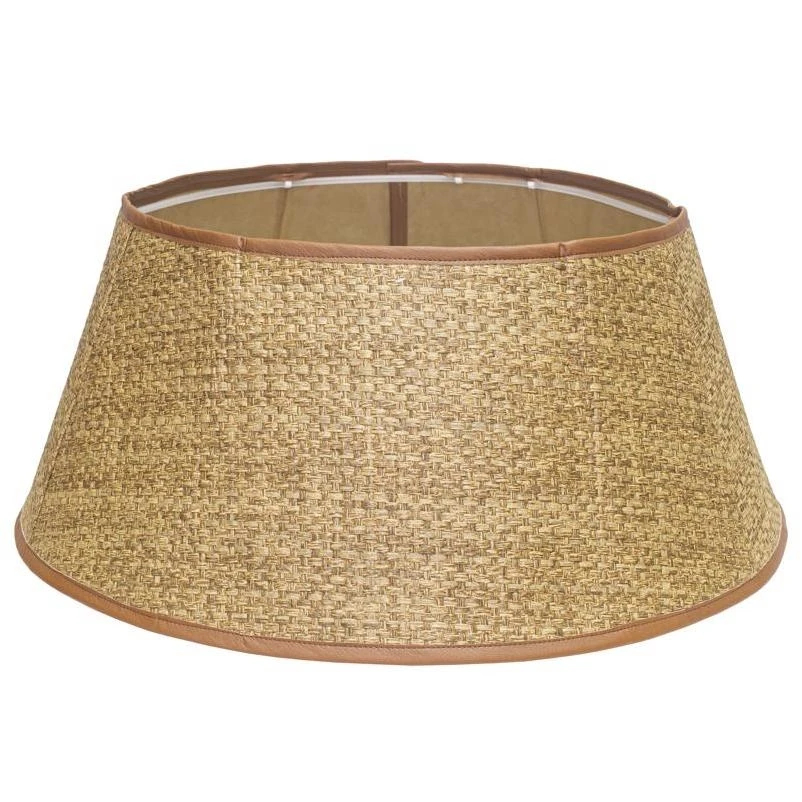 9106275 26 in. Walnut Faux Wicker Tree Collar