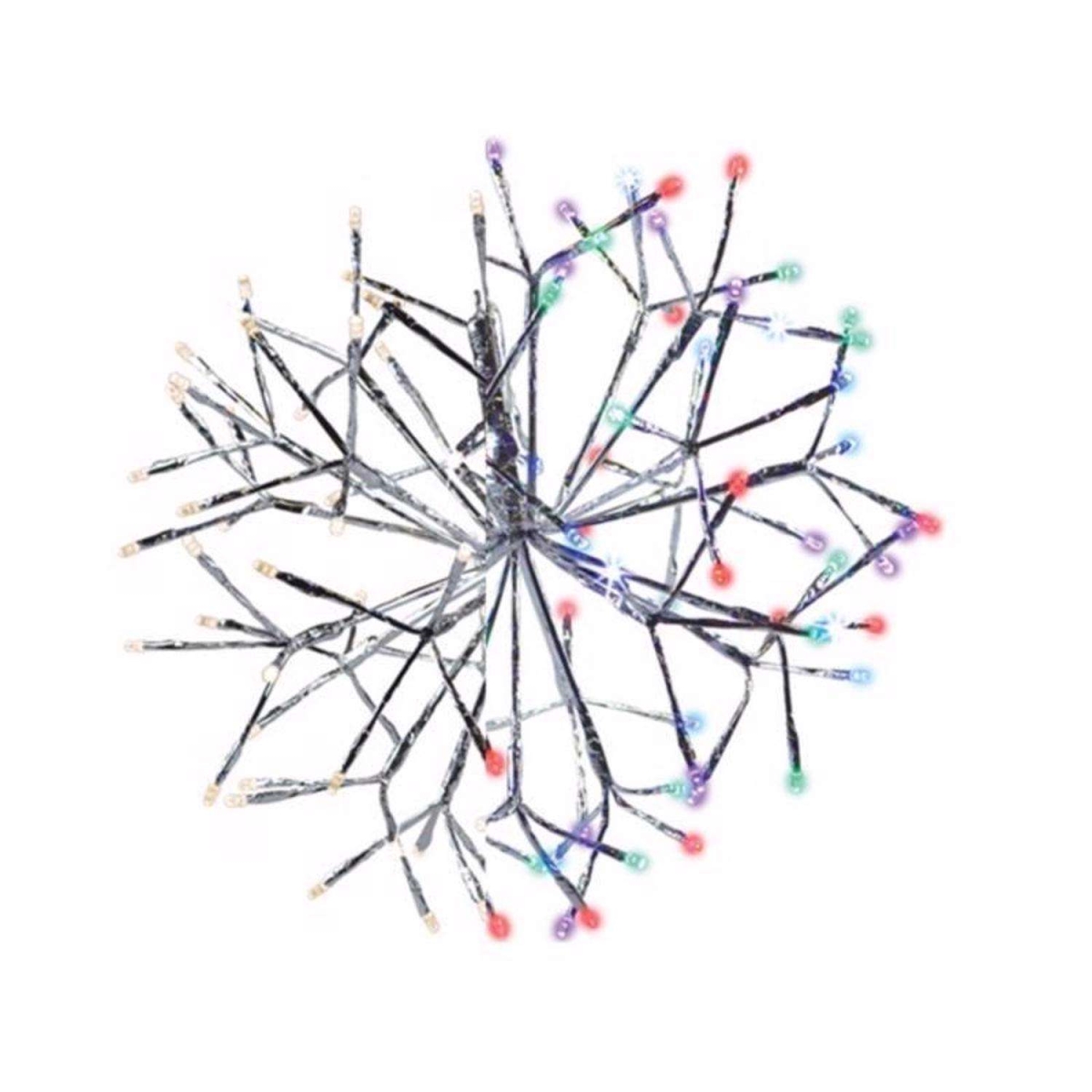 9106896 12 in. Celebrations LED Multi Color Shimmering Sphere Hanging Decor