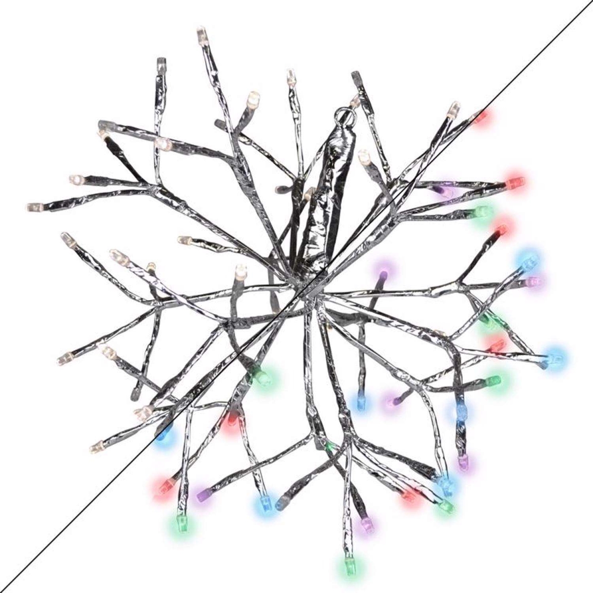 9107893 20 in. Celebrations LED Multi Color Shimmering Sphere Hanging Decor