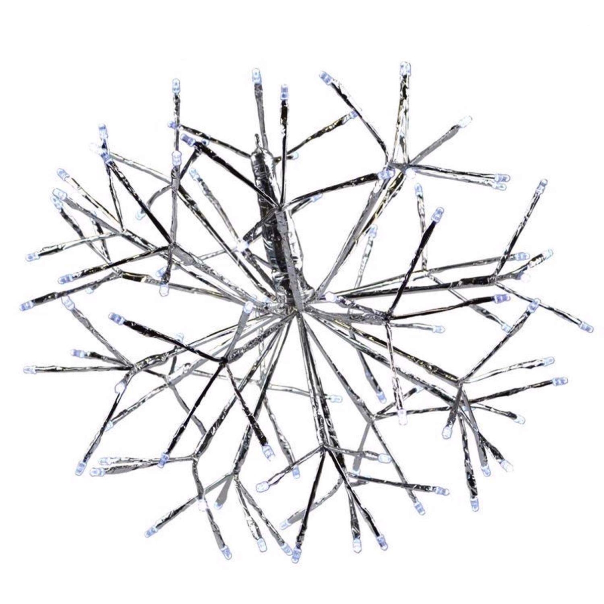 9106895 16 in. Celebrations LED Cool White Shimmering Sphere Hanging Decor