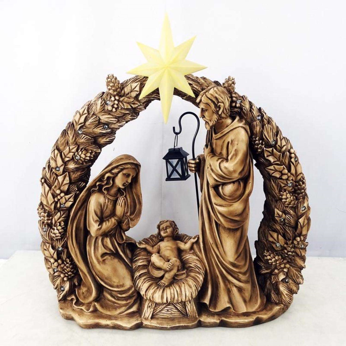 9106264 25 in. Yard Alpine LED Nativity Scene Decor