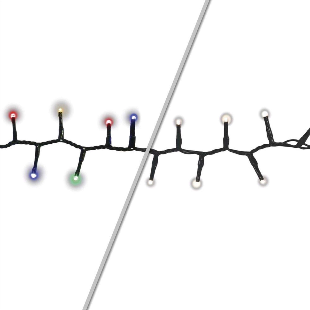 9107112 Celebrations LED Rice Multi Color & Warm White String Christmas Bubble Lights - 500 Count