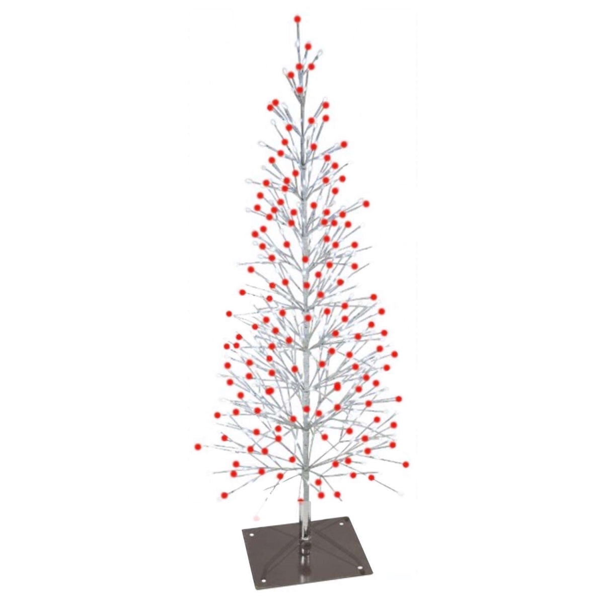 9106890 6.5 ft. Celebrations LED Red & White Light Birch Tree Yard Decor