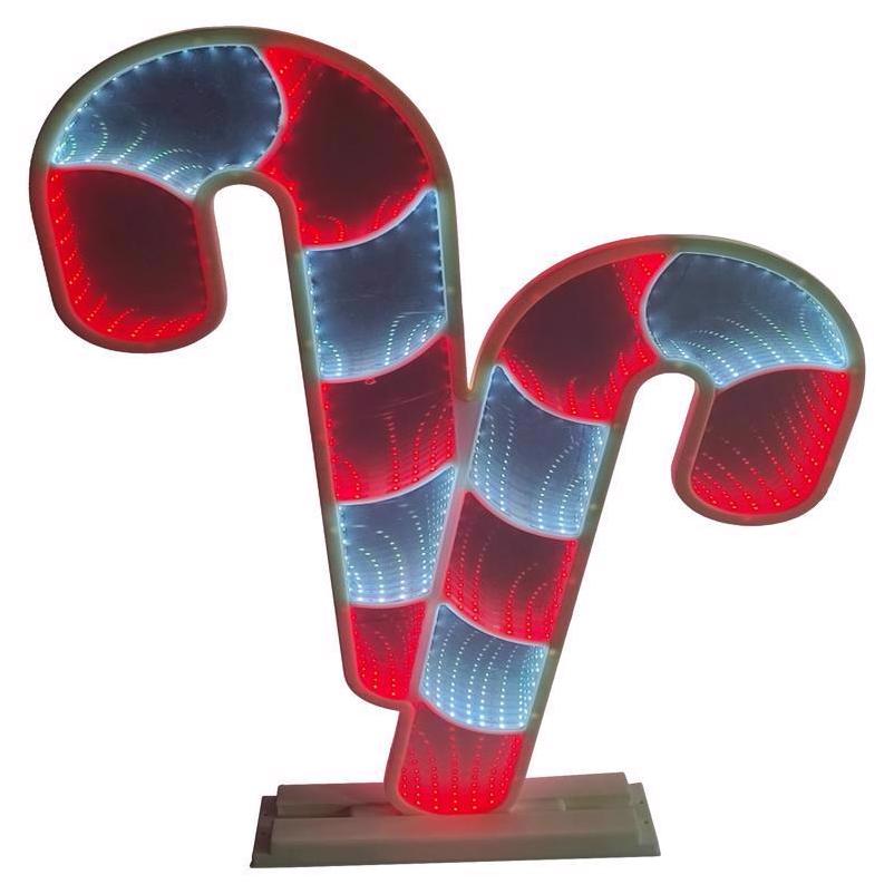 9106933 30 in. Yard Decor LED Infinity Candy Cane