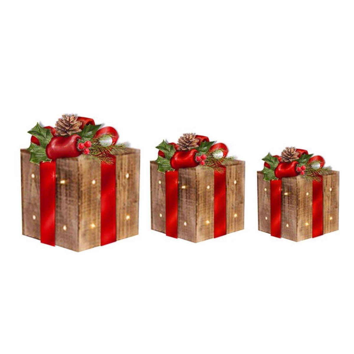 9106136 14 in. Yard Alpine LED Gift Decor