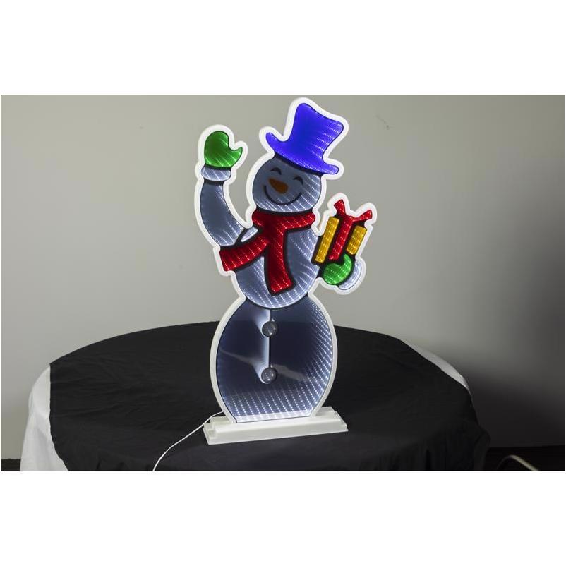 9106930 31 in. LED Infinity Snowman Yard Decor