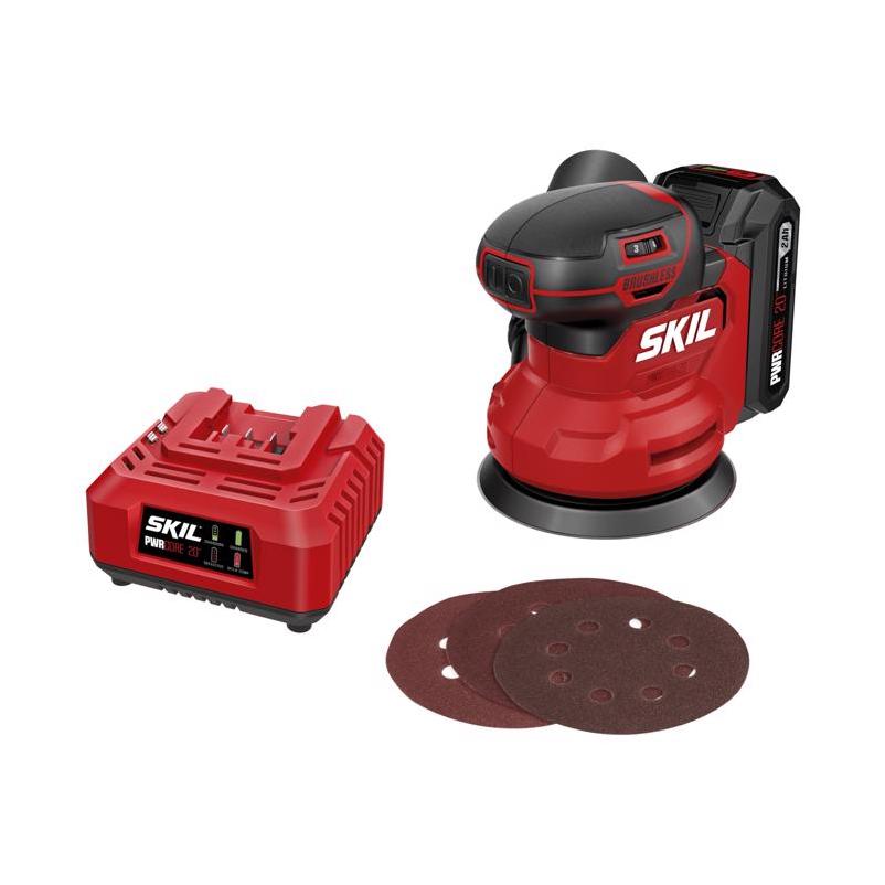 Chervon North America 2048247 5 in. 20V Power Core Cordless Random Orbit Sander Kit - Battery & Charger