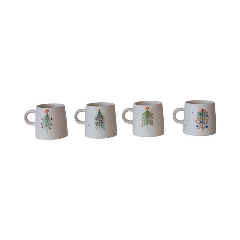 9106333 4 in. Multi Color Christmas Tree Mug