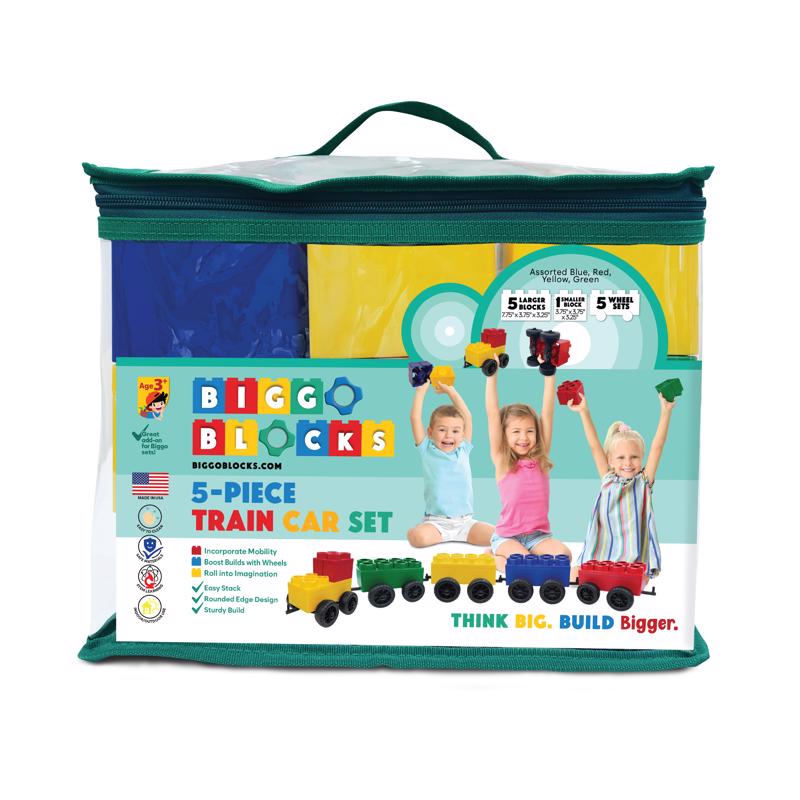 9116562 Jumbo Train Blocks Building Set, Assorted Color