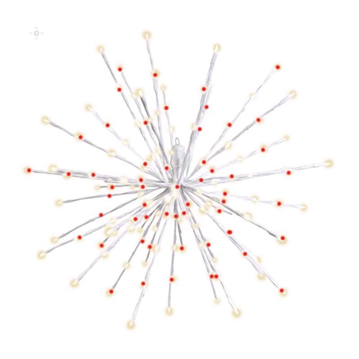 9106892 24 in. Celebrations LED Red & White Starlight Burst Deluxe Hanging Decor