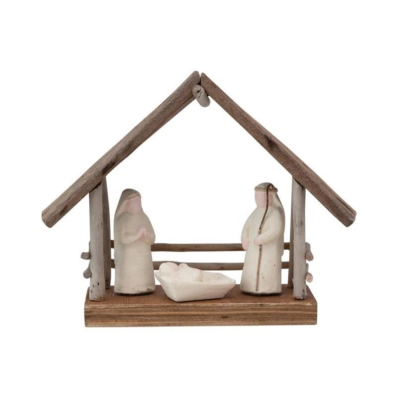 9106327 7 in. Multi Color Mache Nativity Table Decor